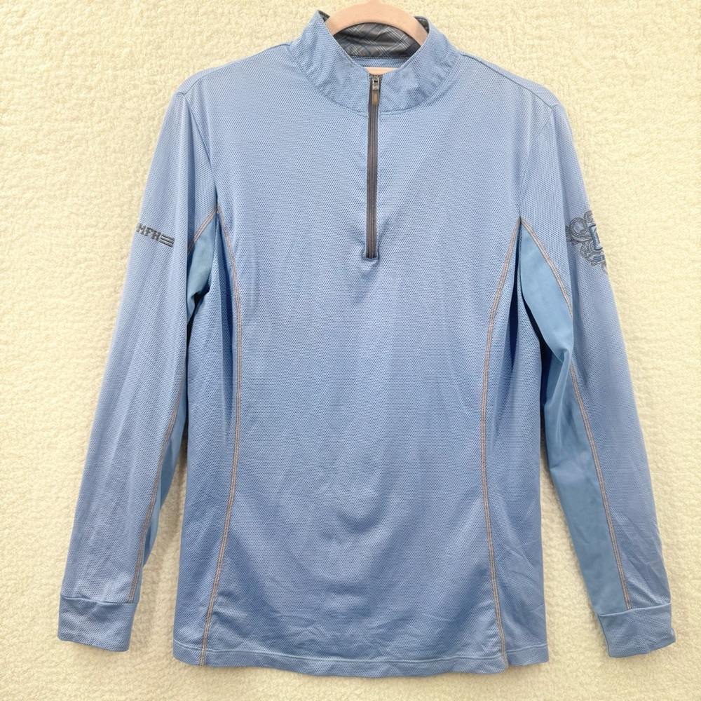 Romfh Light Blue Quarter-Zip Pullover 100% Micro -cool touch with chill factor